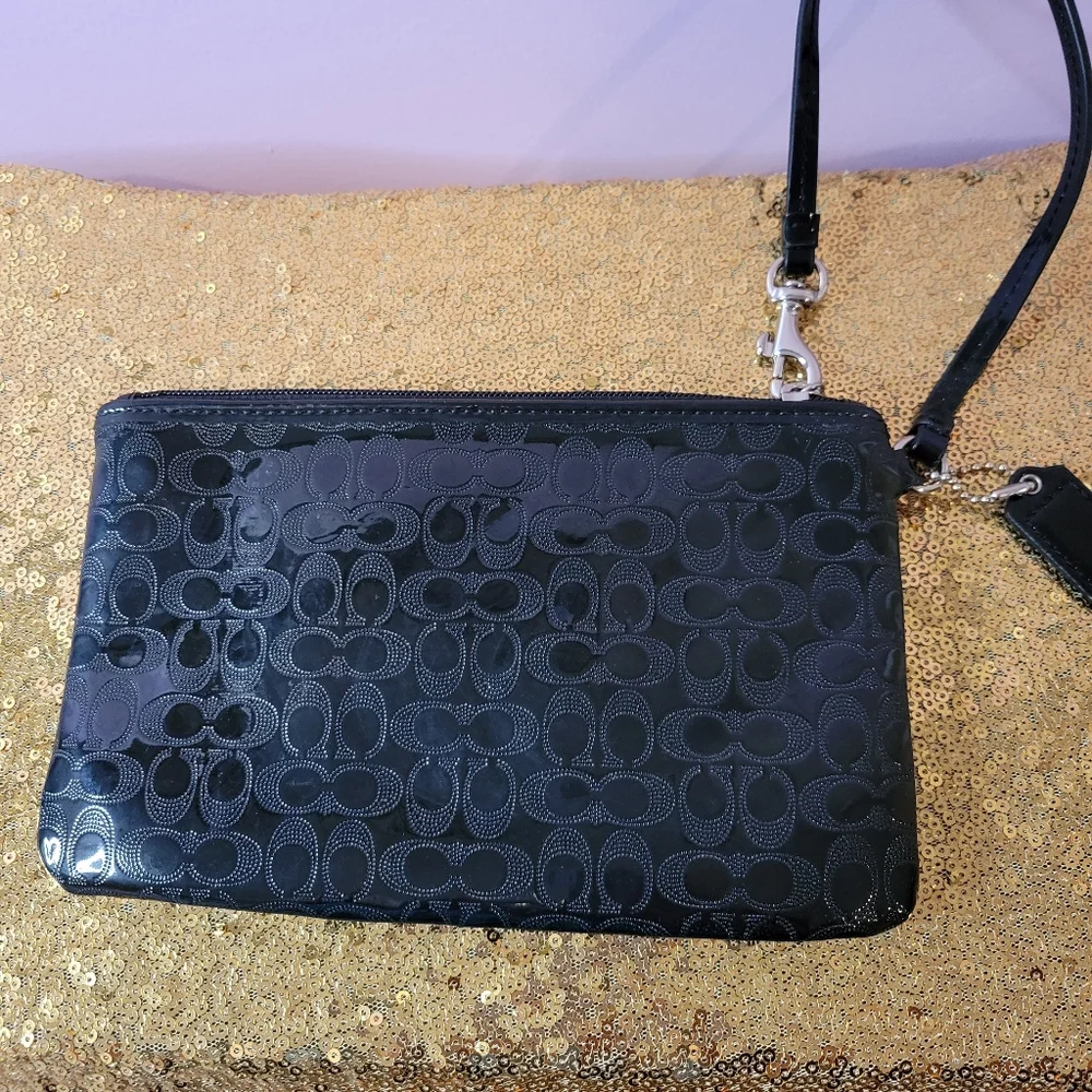 Black Coach Wristlet - Picture 2 of 2